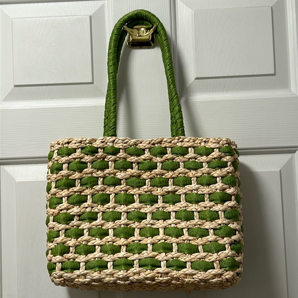 Handbags - Rope & Fabric Woven Purse / Tote